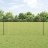 Kerítés oszlopokkal Szürke 1.2 x 10 m Acél