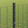 Kerítés oszlopokkal Szürke 1.2 x 10 m Acél