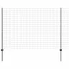 Kerítés oszlopokkal Szürke 1.5 x 10 m Acél