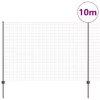 Kerítés oszlopokkal Szürke 1.5 x 10 m Acél