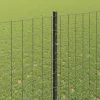 Kerítés oszlopokkal Szürke 1.6 x 10 m Acél