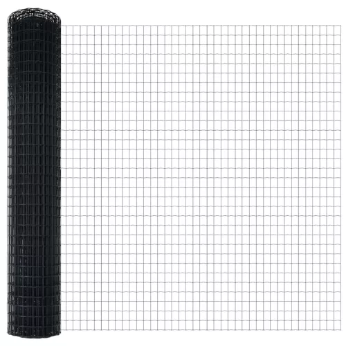 Kerítés oszlopokkal Szürke 1.6 x 10 m Acél