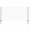 Kerítés oszlopokkal Szürke 1.2 x 10 m Acél
