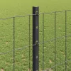 Kerítés oszlopokkal Szürke 1.2 x 10 m Acél