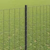 Kerítés oszlopokkal Szürke 1.4 x 10 m Acél