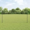 Kerítés oszlopokkal Szürke 1.5 x 10 m Acél