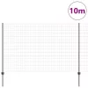 Kerítés oszlopokkal Szürke 1.5 x 10 m Acél