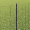 Kerítés oszlopokkal Szürke 1.6 x 10 m Acél