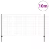 Kerítés oszlopokkal Szürke 1.2 x 10 m Acél
