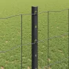 Kerítés oszlopokkal Szürke 1.2 x 10 m Acél