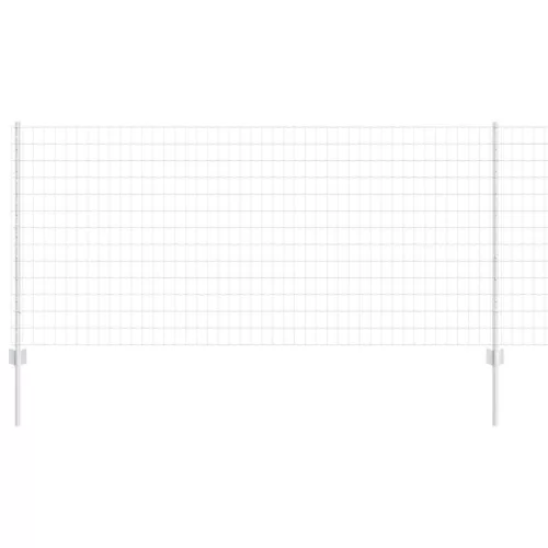 Kerítés oszlopokkal Ezüst 1 x 10 m Acél