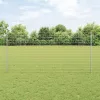 Kerítés oszlopokkal Ezüst 1.2 x 10 m Acél