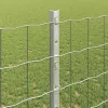 Kerítés oszlopokkal Ezüst 1.2 x 10 m Acél