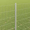 Kerítés oszlopokkal Ezüst 1.4 x 10 m Acél