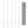 Kerítés oszlopokkal Ezüst 1.4 x 10 m Acél