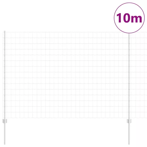 Kerítés oszlopokkal Ezüst 1.5 x 10 m Acél