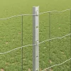 Kerítés oszlopokkal Ezüst 1.2 x 10 m Acél