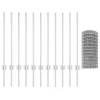 Kerítés oszlopokkal Ezüst 0.8 x 25 m Acél