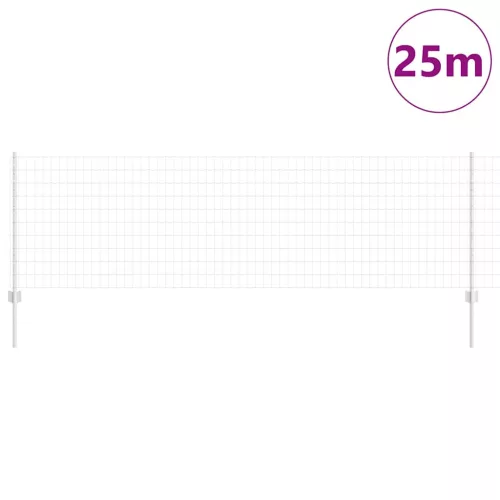 Kerítés oszlopokkal Ezüst 0.8 x 25 m Acél
