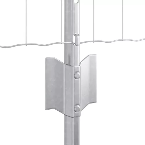 Kerítés oszlopokkal Ezüst 0.8 x 25 m Acél