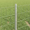 Kerítés oszlopokkal Ezüst 0,4 x 25 m Acél
