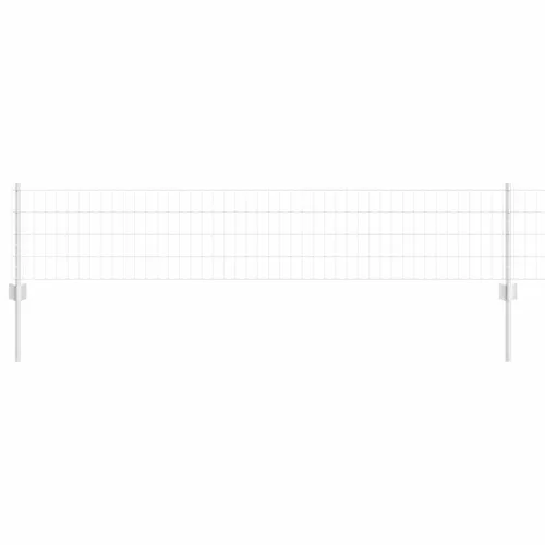 Kerítés oszlopokkal Ezüst 0,4 x 25 m Acél