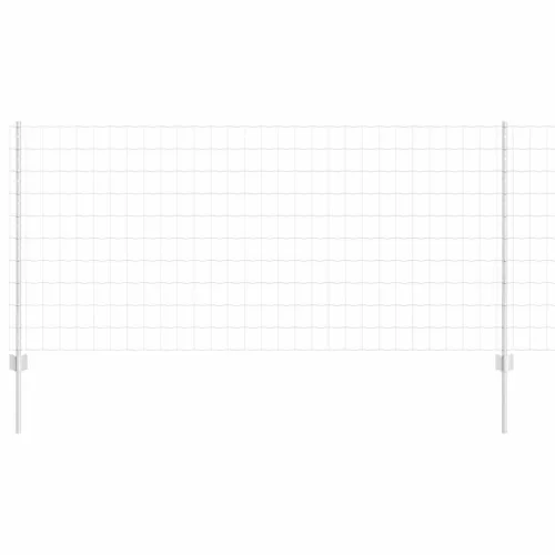 Kerítés oszlopokkal Ezüst 1 x 25 m Acél