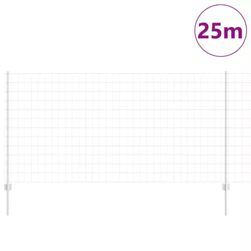Kerítés oszlopokkal Ezüst 1.2 x 25 m Acél