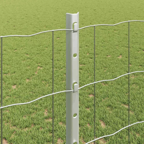 Kerítés oszlopokkal Ezüst 1.2 x 25 m Acél