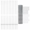 Kerítés oszlopokkal Ezüst 1.2 x 25 m Acél