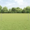Kerítés oszlopokkal Ezüst 0,6 x 25 m Acél