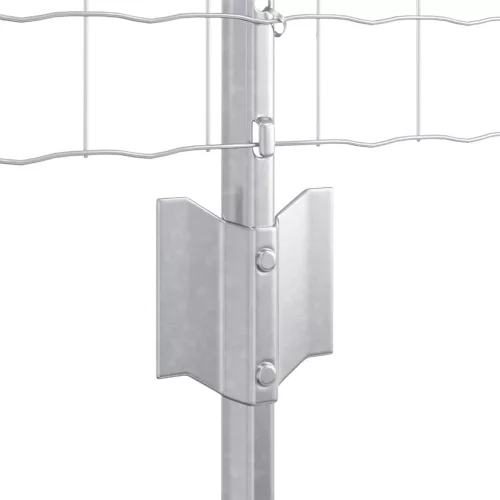 Kerítés oszlopokkal Ezüst 0,6 x 25 m Acél