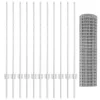 Kerítés oszlopokkal Ezüst 1 x 25 m Acél