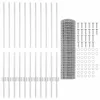 Kerítés oszlopokkal Ezüst 1 x 25 m Acél
