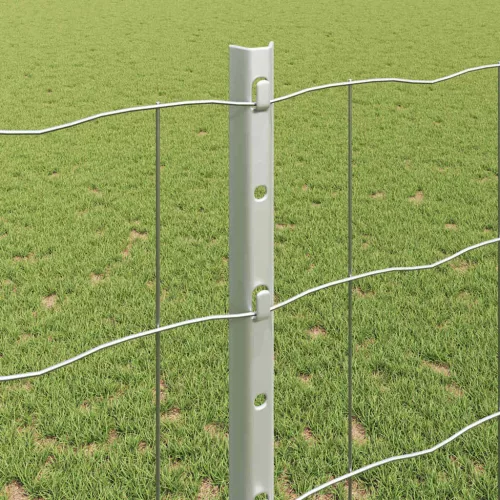 Kerítés oszlopokkal Ezüst 1.2 x 25 m Acél