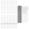 Kerítés oszlopokkal Ezüst 1.2 x 25 m Acél
