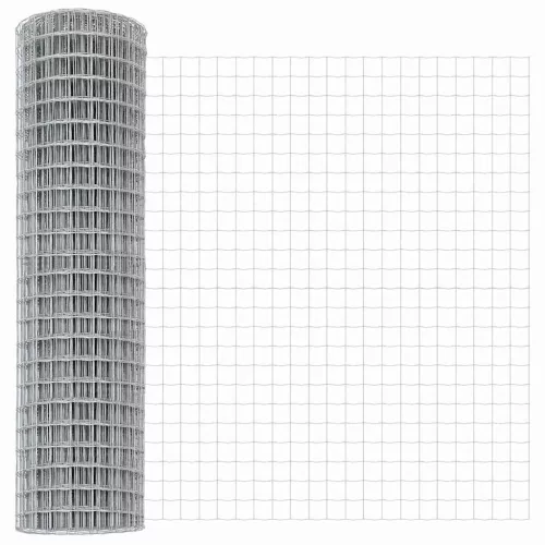 Kerítés oszlopokkal Ezüst 1.2 x 25 m Acél