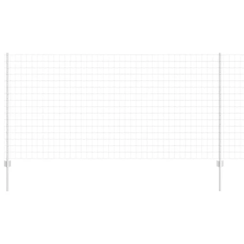 Kerítés oszlopokkal Ezüst 1.2 x 10 m Acél