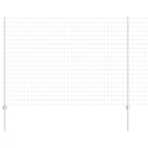 Kerítés oszlopokkal Ezüst 1.5 x 10 m Acél