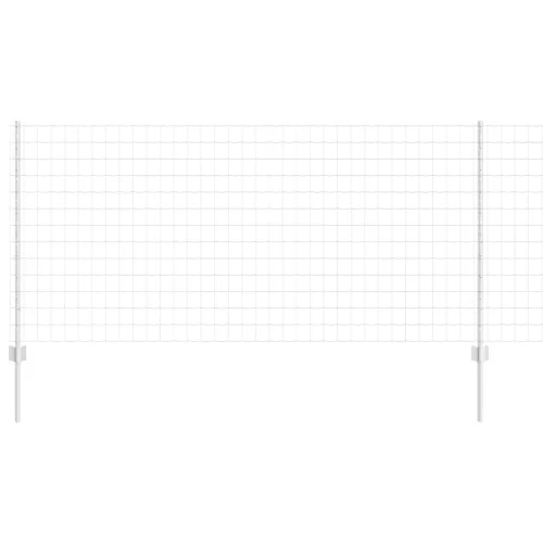 Kerítés oszlopokkal Ezüst 1 x 25 m Acél