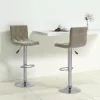 2 db világosszürke bársony bárszék