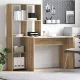 Asztal polcokkal sonoma tölgy 138.5 x 55 x 143 cm Faanyag