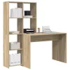 Asztal polcokkal sonoma tölgy 138.5 x 55 x 143 cm Faanyag
