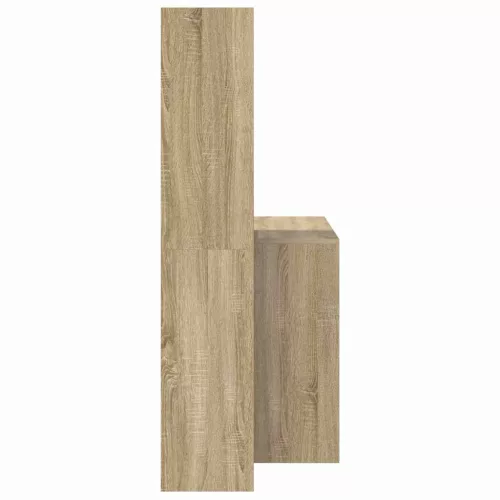 Asztal polcokkal sonoma tölgy 138.5 x 55 x 143 cm Faanyag