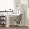 Asztal polcokkal tárolóval Fehér 122 x 67 x 145 cm Faanyag