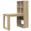 Asztal polcokkal sonoma tölgy 122 x 67 x 145 cm Faanyag