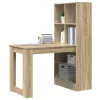 Asztal polcokkal sonoma tölgy 122 x 67 x 145 cm Faanyag