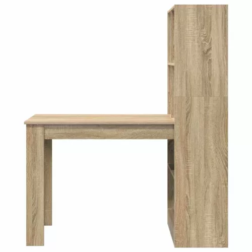 Asztal polcokkal sonoma tölgy 122 x 67 x 145 cm Faanyag