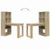 Asztal polcokkal sonoma tölgy 122 x 67 x 145 cm Faanyag