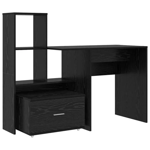 Asztal fiókkal Musta tammi 131.5 x 50 x 106.5 cm Faanyag